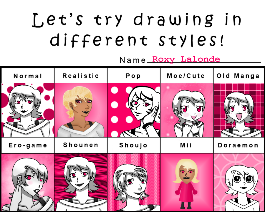 pixiv style meme - roxy lalonde