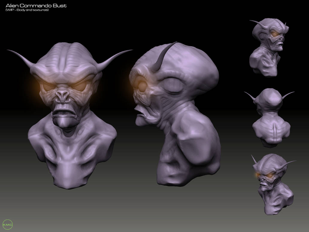 Alien Commando Bust by Kmcressey on DeviantArt