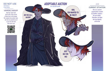 [CLOSED] Vampire Sheriff - Adoptable Auction by savoryjump