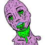 Crying zombie head