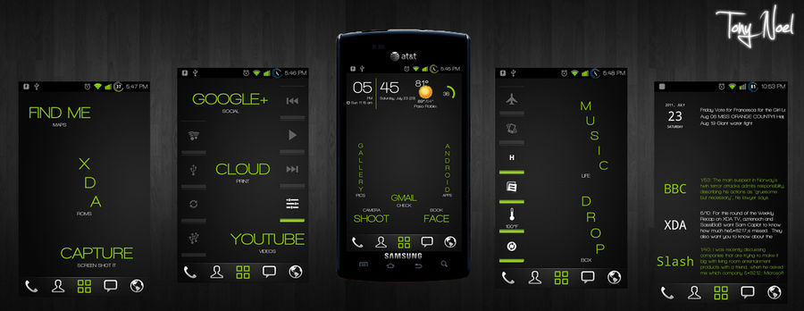 Android Home Screens - GalaxyS by iRide113 on DeviantArt