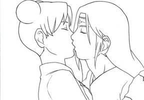 NejiTen Lineart +Kiss+