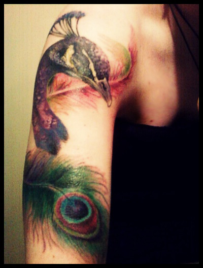 peacock tattoo 2