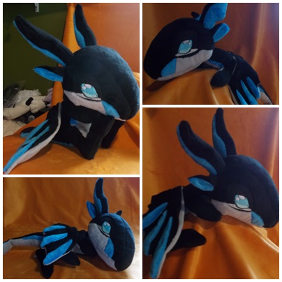 Neon shoulder dragon plush