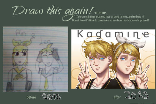 Draw this again - kagamine twins