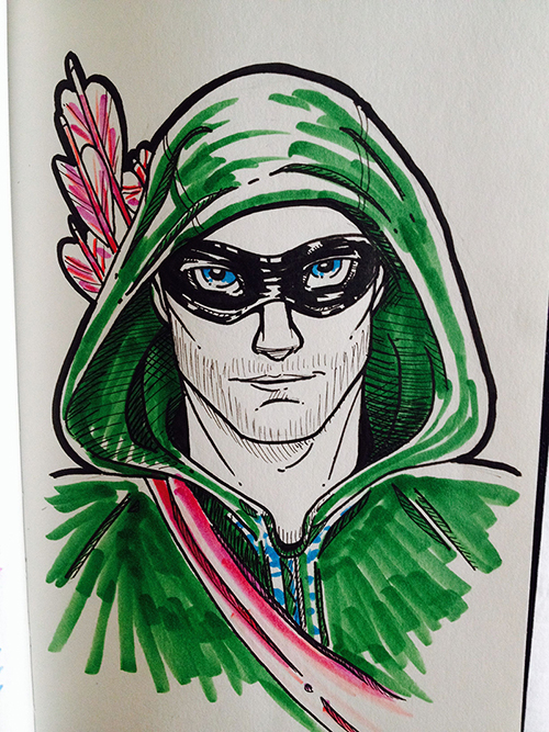 Arrow marker pen sketch