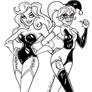 Miss Ivy and Miss Harley pen sketch
