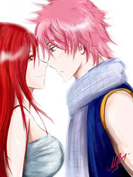 Erza and Natsu by Rinoa-Light-Leonhart