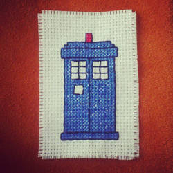 TARDIS Cross Stitch 1