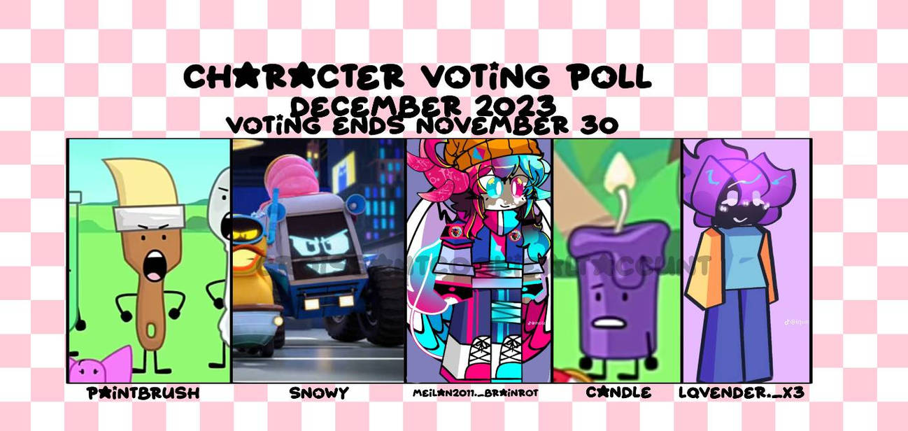 Character Voting Poll December 2023 By Jaminaislove On Deviantart Character Voting Poll December 2023 By Jaminaislove On Deviantart