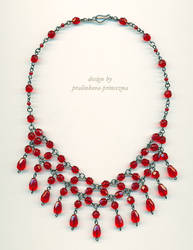 Red waterfall necklace
