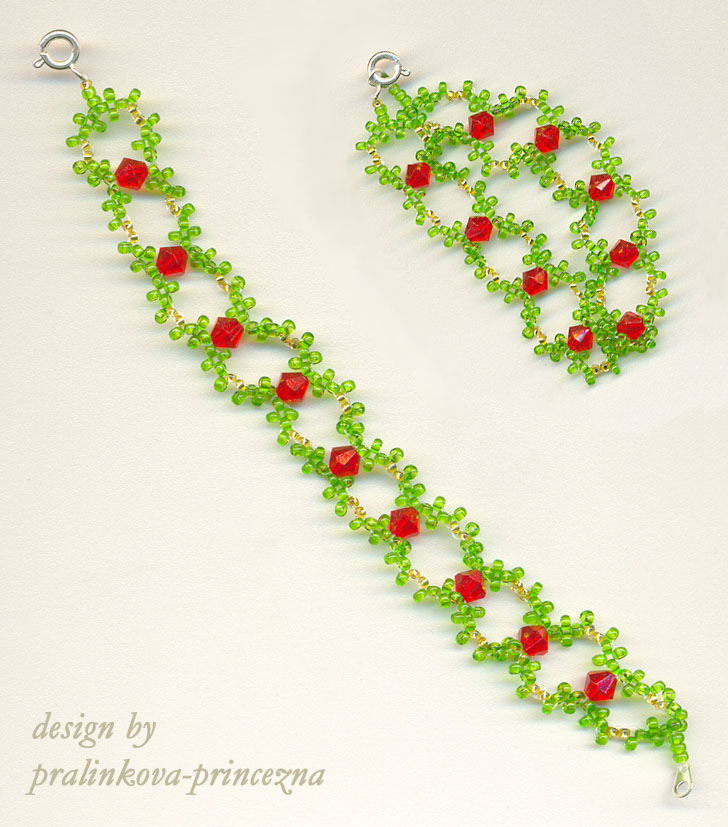 Christmas woven bracelet