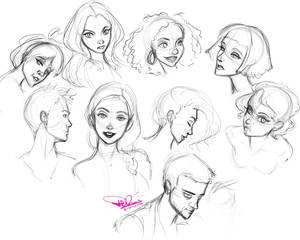 faces sketches