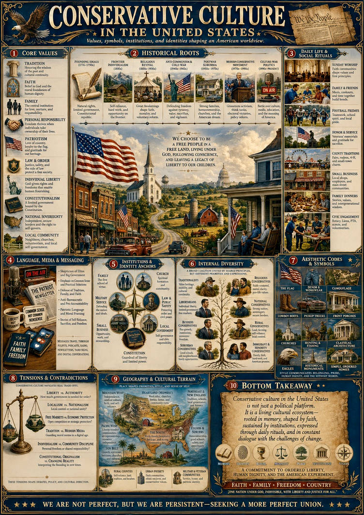 Conservative Movement Examples U.S.A. Conservative Culture Infographic by MathewValentineToro on ...