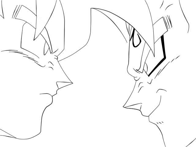 GOKU VS VEGETA - Desenho de dragonbolas_ - Gartic