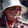 Playing tibetan girl