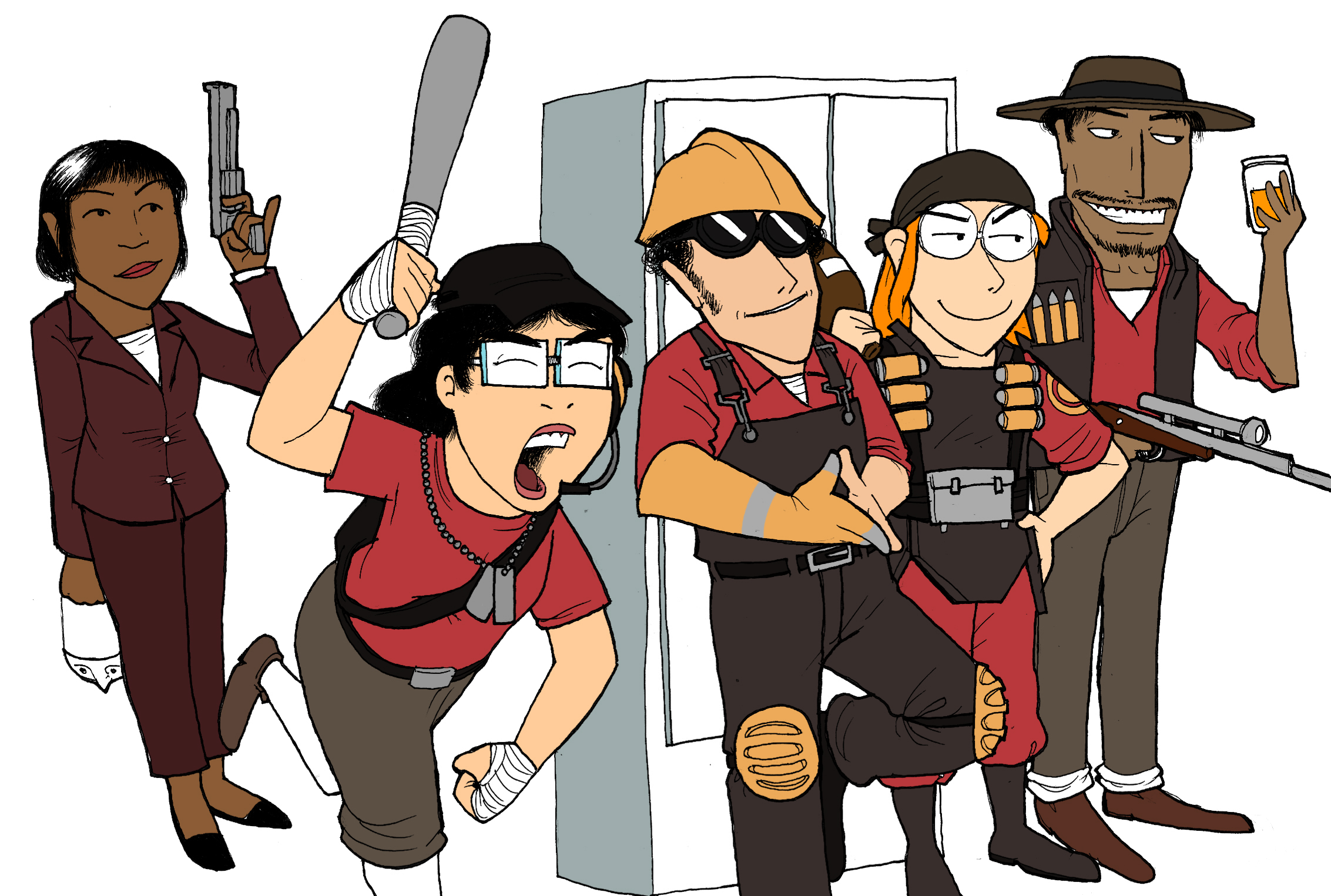 ArtStation - Adventure time/Team fortress 2 - crossover au