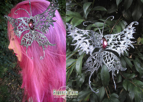 Silver Butterfly Hair Clip