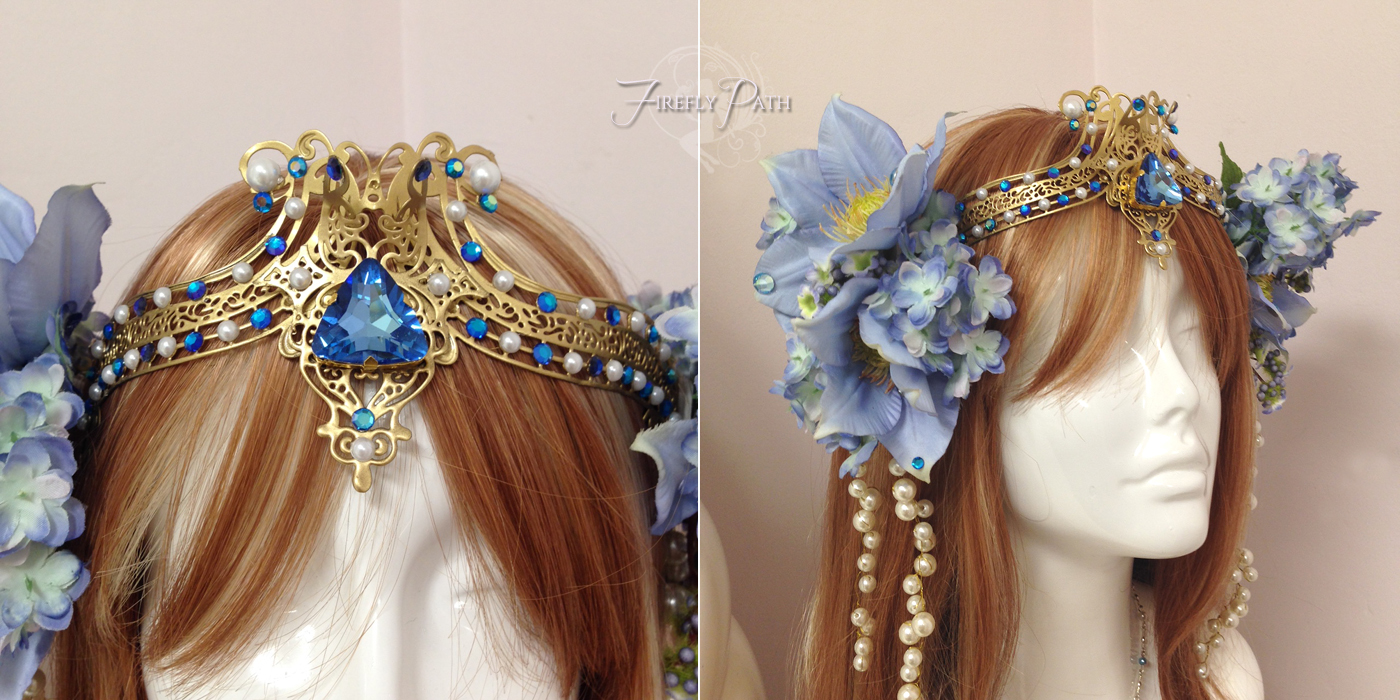 Periwinkle Art Nouveau Headdress