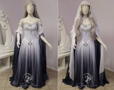 Silver Shadow Elven Gown (sleeve view)