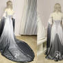 Silver Shadow Elven Gown (back view)