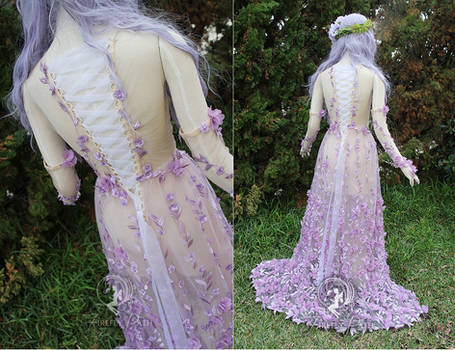 Plumeria Gown back view