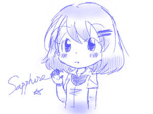 Sapphire with loosed hairstyle (Doodle)