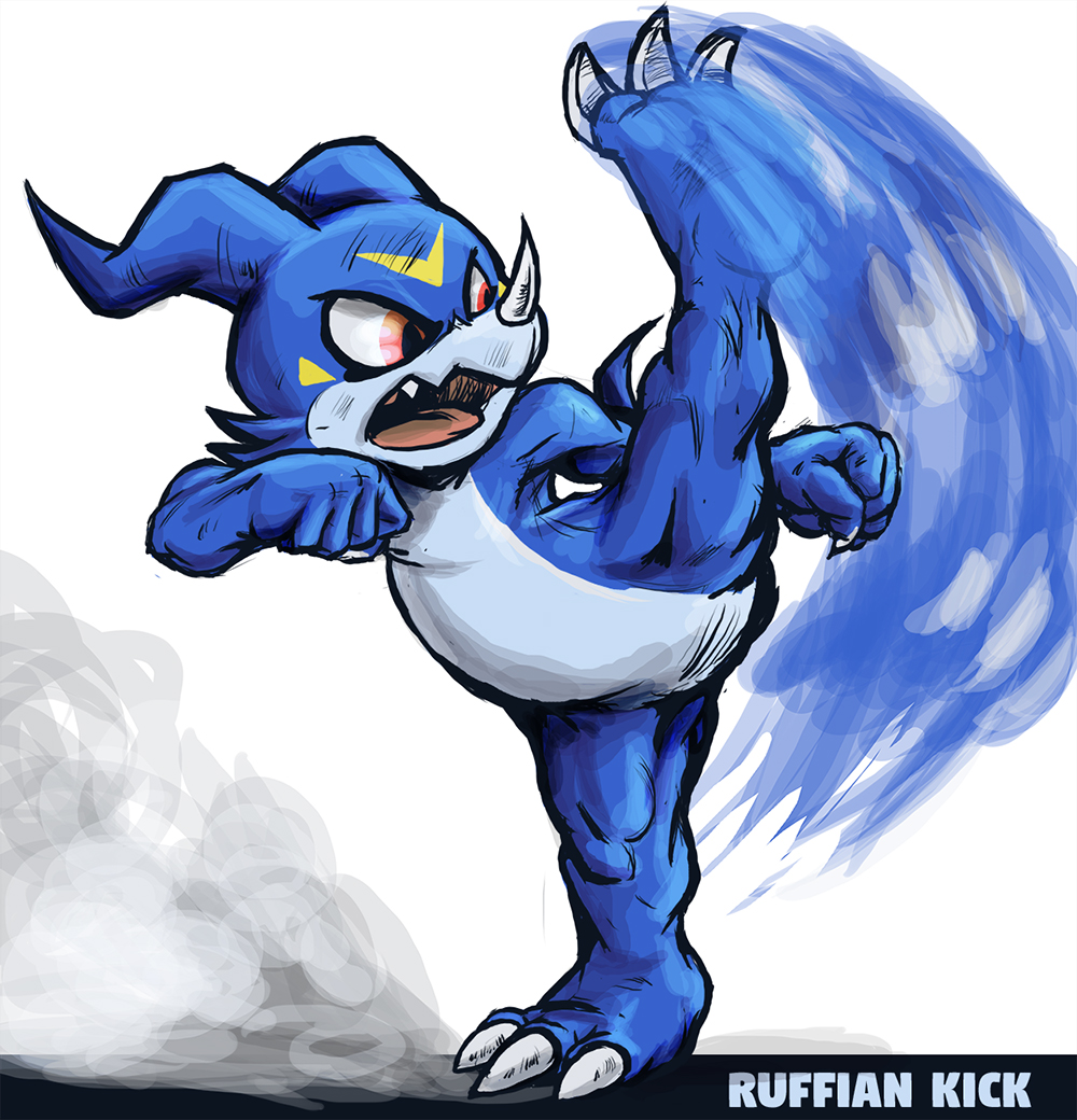 Deviantart Ruffian Veemon Ruffian Kick (fierce) by runde on DeviantArt
