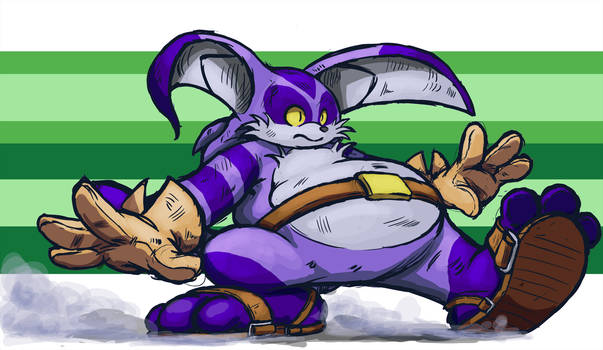 Big the Cat takes a slide