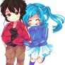 Chibi Shintaro x Ene (kagerou project)