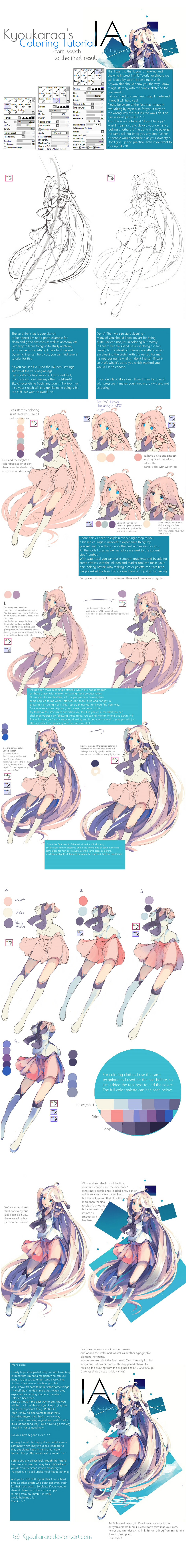 Coloring Tutorial (from sketch to final) by KyouKaraa