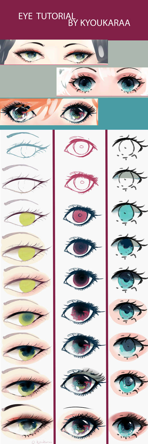 Eye Tutorial (+Video) by KyouKaraa on DeviantArt