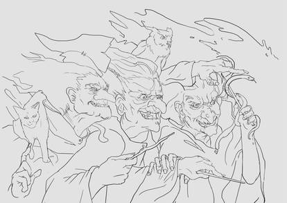 Line Art of 3 Witches