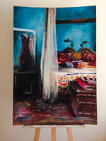 Acrylic painting: Boho room :)