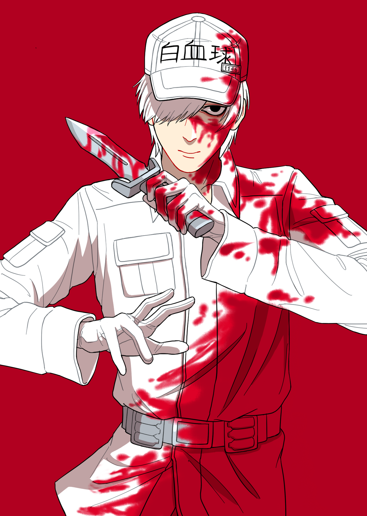 killer t (hataraku saibou) drawn by kienbiu