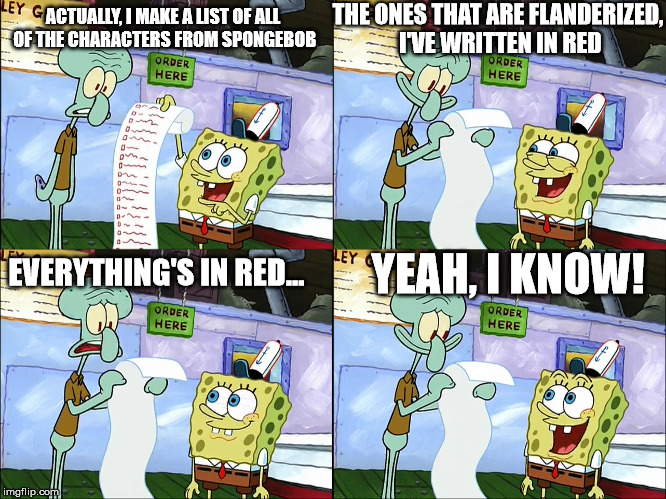 Spongebob's Flanderization by Roro102900 on DeviantArt