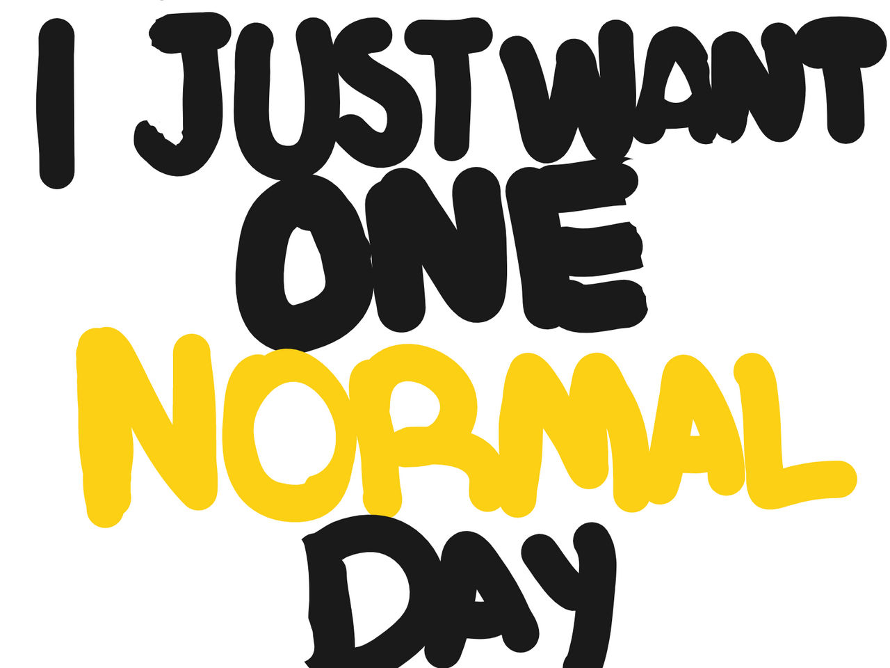 Normal Day Sign I JUST WANT ONE NORMAL DAY by ThisIsOokie on DeviantArt