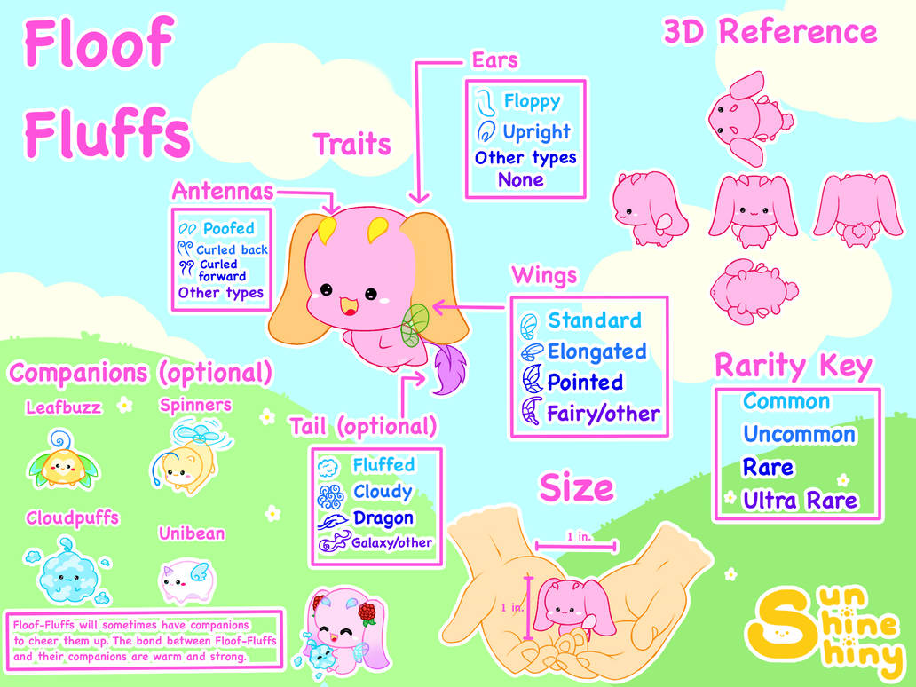 Spatial Florafluff Floof-Fluffs Visual Guide (Redesign!) by Sunshineshiny on DeviantArt