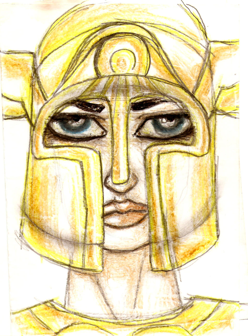 How Athena Color Athena Colors Head Front's Earliest Sketches by Golgothiota on DeviantArt