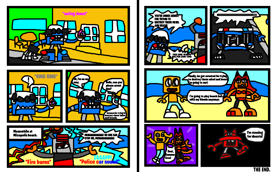 Mixels: Summer Battle comic (page 9 and 10)