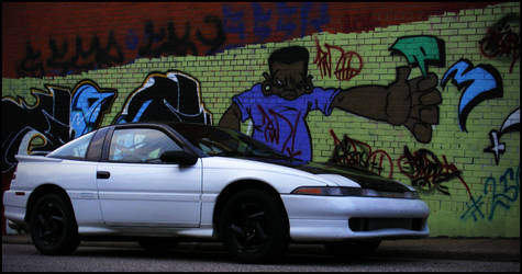 Eclipse GSX graffiti wall