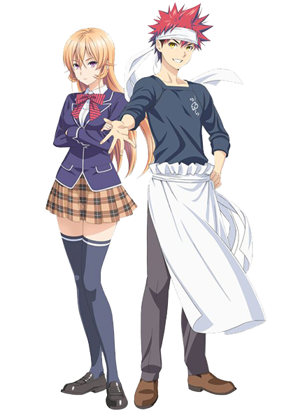 Soma Yukihira and Erina Nakiri Render by EllineNikki on DeviantArt