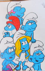 my favorite Smurfs by founten