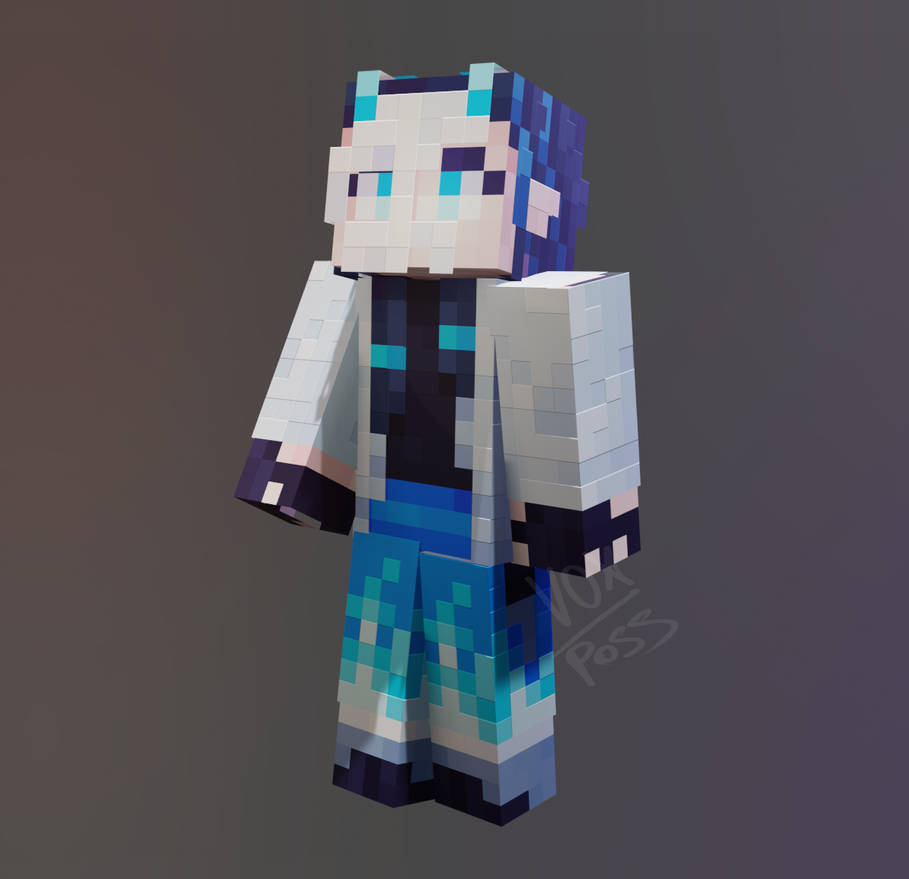 Blue Demon skin commission - render by VoxPoss on DeviantArt