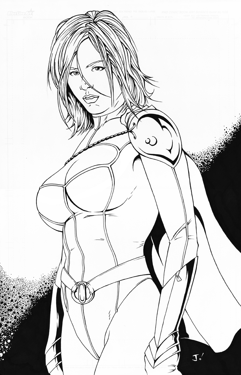 Power Girl inks