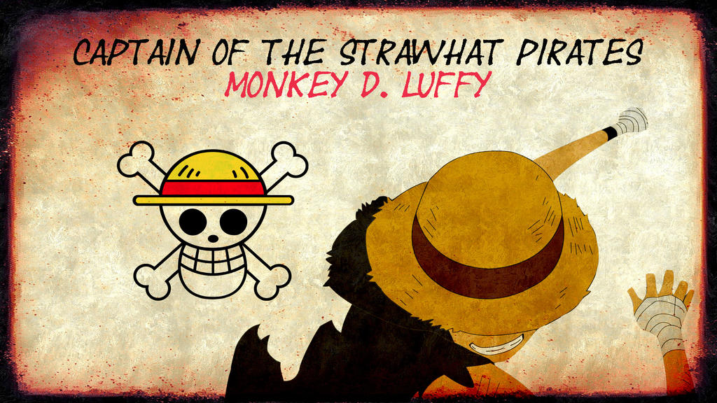monkey d. luffy- straw hat captain by nectp on... Strawhat captain : MONKEY D. LUFFY by ZainEdits on DeviantArt