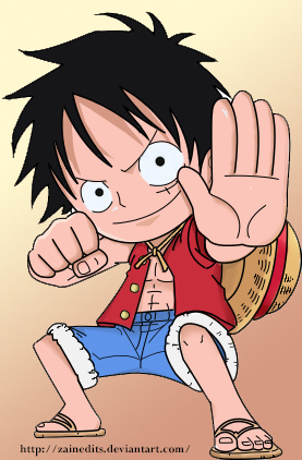 Luffy Chibi - One Piece Wallpaper by ZainEdits on DeviantArt
