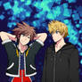 Kingdom Hearts Sora and Roxas Speedpaint