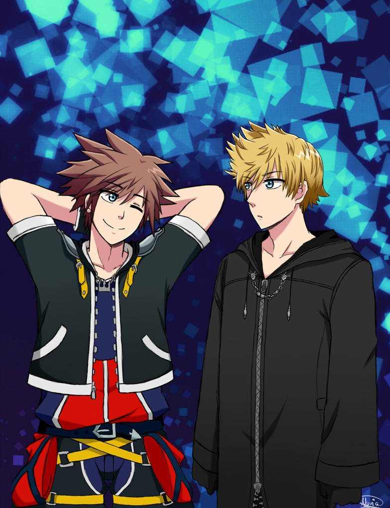 Kingdom Hearts Sora and Roxas Speedpaint by nuria-dosrios on DeviantArt