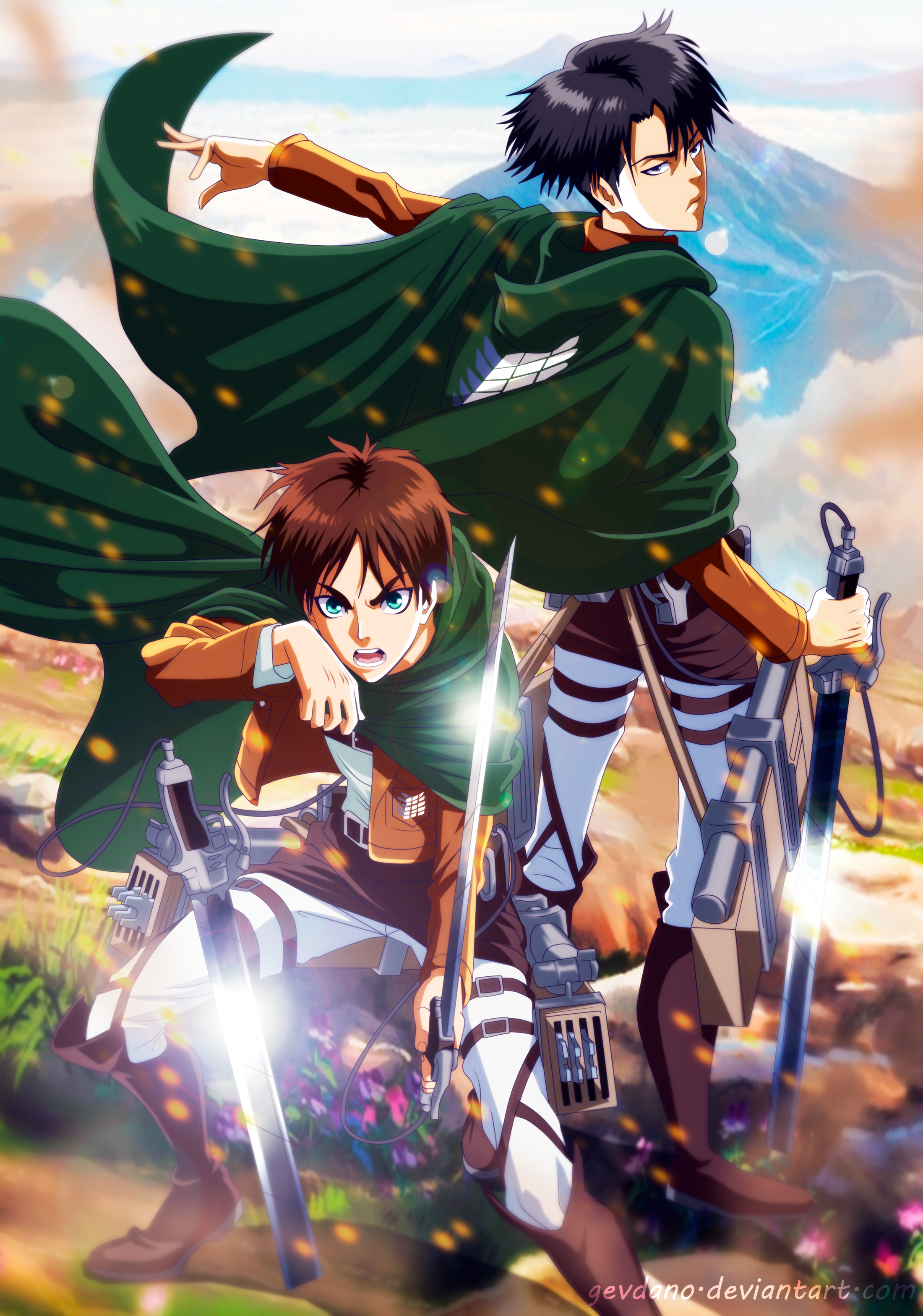 Attack On Titan Eren And Levi By Gevdano On Deviantart Attack On Titan Eren And Levi By Gevdano On Deviantart